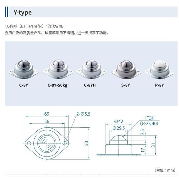 FREEBEAR福力百亞萬向球單元FU-P9-75